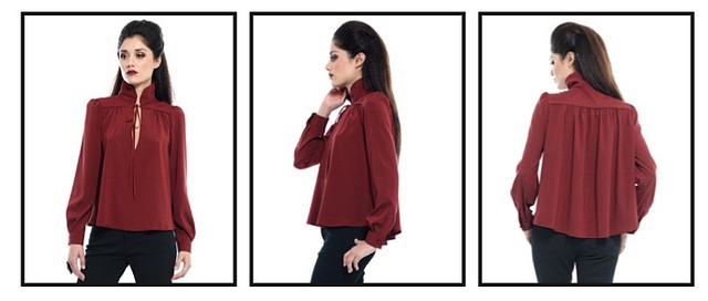 Pretty Pistol Clothing front tie, silk chiffon top Pretty Pistol Clothing front tie, silk chiffon top