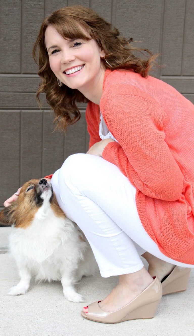 Spring outfit idea - nude patent wedges, white denim, white lace top and a coal cardigan.