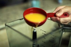 The Sunrise Smoothie recipe only has four easy-to-find ingredients, it takes about a minute to whip up and it’s so full of flavor that it will be both adult and kid-pleasing.