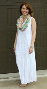 White Summer Dress - wear this to a casual summer wedding, event or strolling on the beach. The dress is lined, has a beautiful embroidered design and is so comfortable. Click through to see where you can purchase it. White Summer Dress - wear this to a casual summer wedding, event or strolling on the beach. The dress is lined, has a beautiful embroidered design and is so comfortable. Click through to see where you can purchase it.