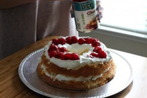 This Layered Cherry Angel Food Cake requires 3 ingredients and about 15 minutes of your time. It's easy, delicious and a crowd pleaser. If you’re on the hunt for easy dessert recipes, this is for you. You can’t go wrong with pie fillings, whipped topping and angel food cake! Click through to see a video with step by step instructions. This Layered Cherry Angel Food Cake requires 3 ingredients and about 15 minutes of your time. It's easy, delicious and a crowd pleaser. If you’re on the hunt for easy dessert recipes, this is for you. You can’t go wrong with pie fillings, whipped topping and angel food cake! Click through to see a video with step by step instructions.