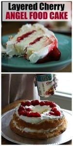 This Layered Cherry Angel Food Cake requires 3 ingredients and about 15 minutes of your time. It's easy, delicious and a crowd pleaser. If you’re on the hunt for easy dessert recipes, this is for you. You can’t go wrong with pie fillings, whipped topping and angel food cake! Click through to see a video with step by step instructions. This Layered Cherry Angel Food Cake requires 3 ingredients and about 15 minutes of your time. It's easy, delicious and a crowd pleaser. If you’re on the hunt for easy dessert recipes, this is for you. You can’t go wrong with pie fillings, whipped topping and angel food cake! Click through to see a video with step by step instructions.