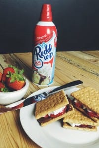 These Strawberry and Hazelnut no-bake s'mores are so incredibly easy to make and even easier to devour. When you combine strawberries, hazelnut spread, whipped cream and graham crackers, you just can't go wrong. No camp fire for s'mores? No problem!