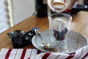 A twist on the Italian classic Affogato recipe: Brownie Sundae Affogato. Made with brownie bites, ice cream, whipped cream, chocolate shavings and a cherry on top. Affogato desserts are the perfect way to end a meal on a warm day.