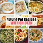 These 40 one pot recipes with chicken are easy to prepare and require little clean up afterwards. They use easy to find ingredients like pasta and rice and are a complete meal. I always make sure I have a couple of these in my weekly meal plan. These 40 one pot recipes with chicken are easy to prepare and require little clean up afterwards. They use easy to find ingredients like pasta and rice and are a complete meal. I always make sure I have a couple of these in my weekly meal plan.