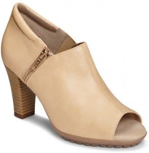 nude peep toe booties