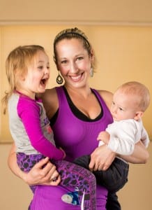 VFit Studio Owner Rachele with her kids