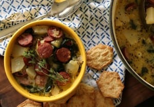 creamy smoked sausage and potato soup 06