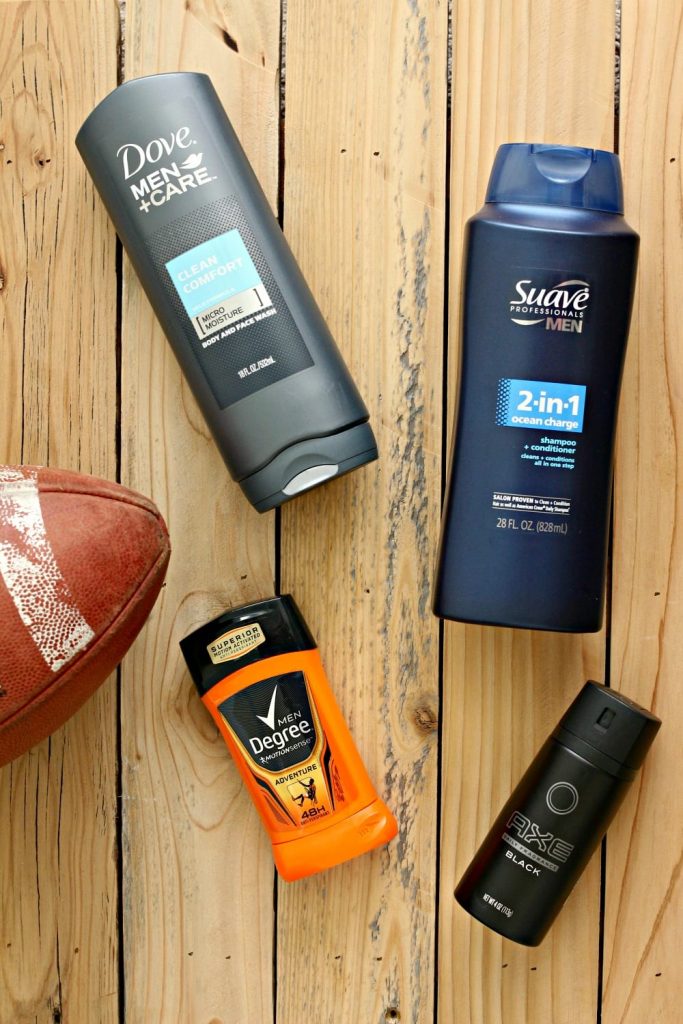 Men's Grooming products fit for football season.