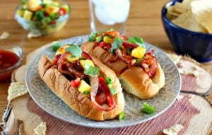 These Aloha Dogs are the perfect Game Day food. Gather up the football fans, turn on the TV and get ready for everyone to inhale these mouthwatering and super easy to prepare Hawaiian hot dogs. These Aloha Dogs are the perfect Game Day food. Gather up the football fans, turn on the TV and get ready for everyone to inhale these mouthwatering and super easy to prepare Hawaiian hot dogs.