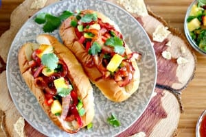 These Aloha Dogs are the perfect Game Day food. Gather up the football fans, turn on the TV and get ready for everyone to inhale these mouthwatering and super easy to prepare Hawaiian hot dogs. These Aloha Dogs are the perfect Game Day food. Gather up the football fans, turn on the TV and get ready for everyone to inhale these mouthwatering and super easy to prepare Hawaiian hot dogs.