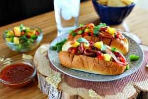 These Aloha Dogs are the perfect Game Day food. Gather up the football fans, turn on the TV and get ready for everyone to inhale these mouthwatering and super easy to prepare Hawaiian hot dogs. These Aloha Dogs are the perfect Game Day food. Gather up the football fans, turn on the TV and get ready for everyone to inhale these mouthwatering and super easy to prepare Hawaiian hot dogs.