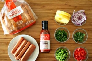These Aloha Dogs are the perfect Game Day food. Gather up the football fans, turn on the TV and get ready for everyone to inhale these mouthwatering and super easy to prepare Hawaiian hot dogs. These Aloha Dogs are the perfect Game Day food. Gather up the football fans, turn on the TV and get ready for everyone to inhale these mouthwatering and super easy to prepare Hawaiian hot dogs.