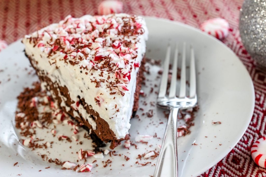 A decadent chocolate pie recipe perfect for the chocolate lover in your life. The peppermint whipped cream makes it the ultimate pie for the Holidays.
