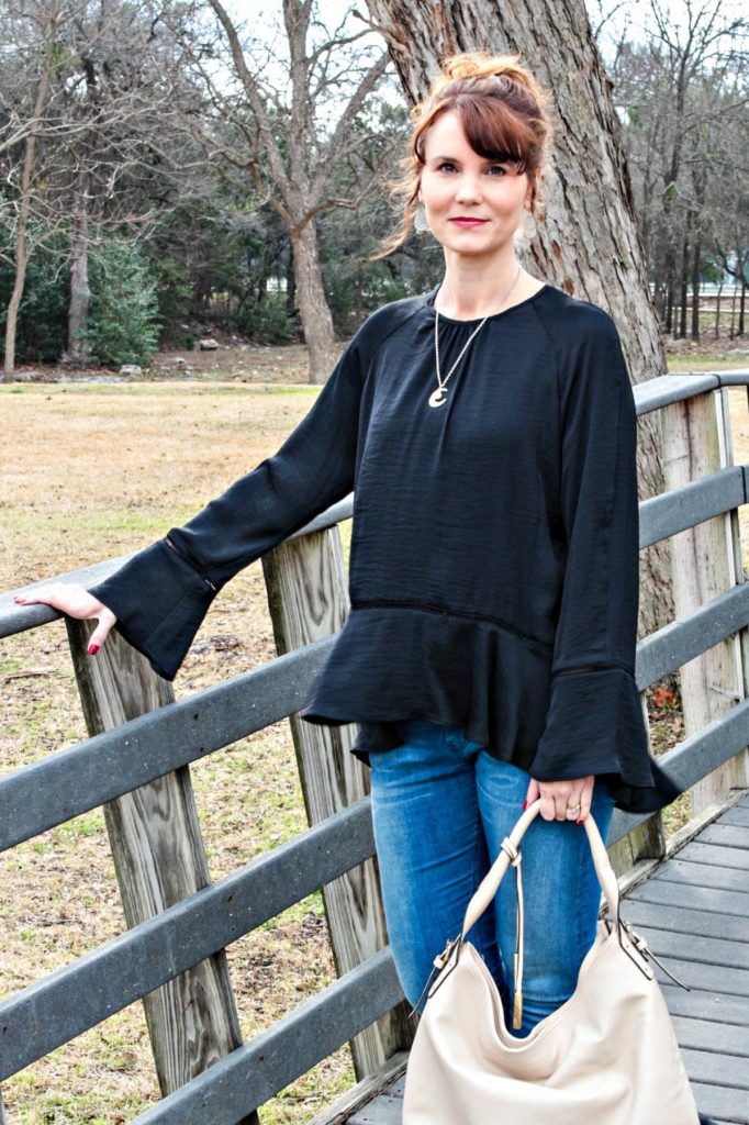 This bell sleeve top might just become one of my new favorite pieces when it's time to leave winter behind and head into spring.