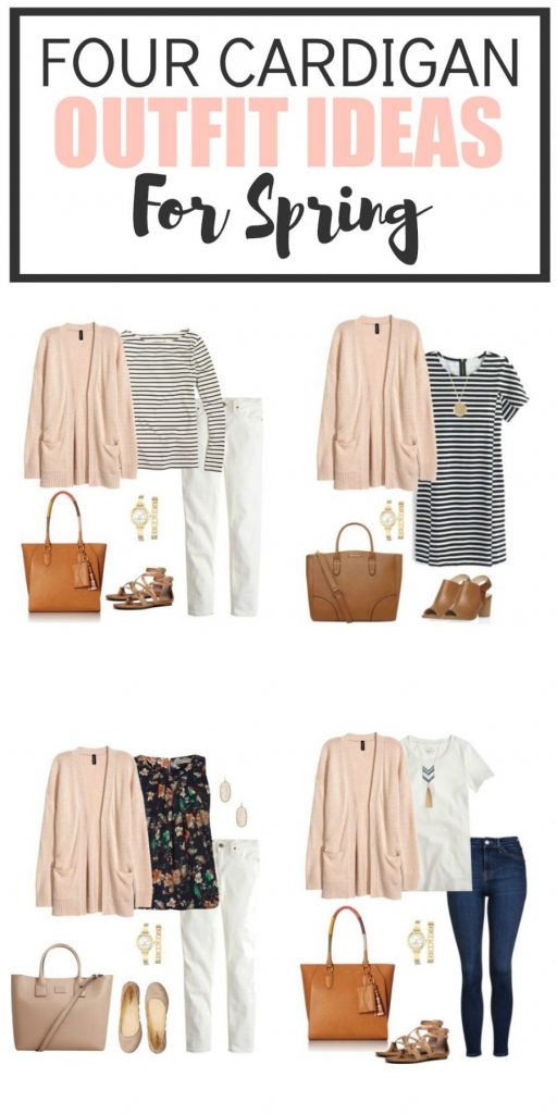 These four cardigan outfit ideas will help you pull together something to wear this spring in a jiffy!