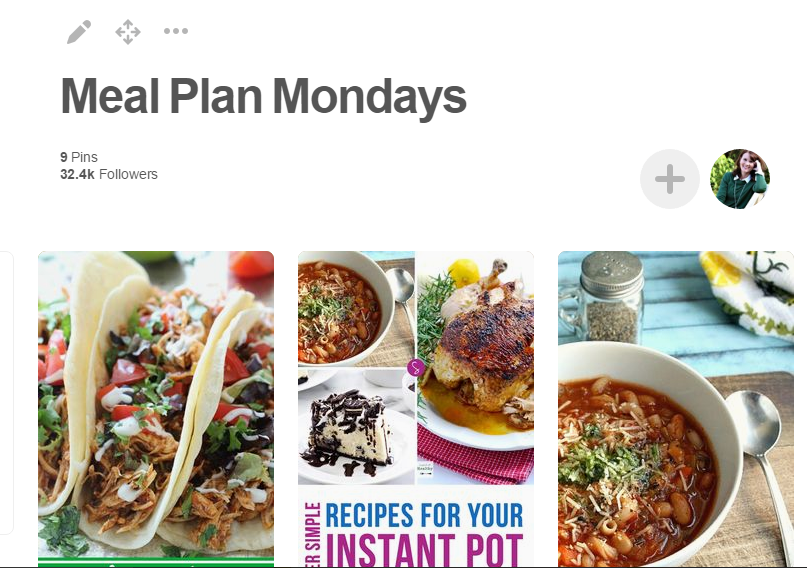 Pinterest Meal Planning