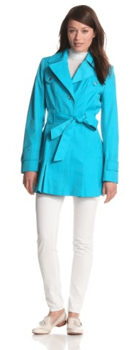 Blue trench coat