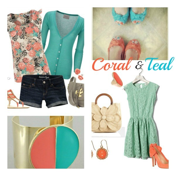 Coral and 2025 teal outfit