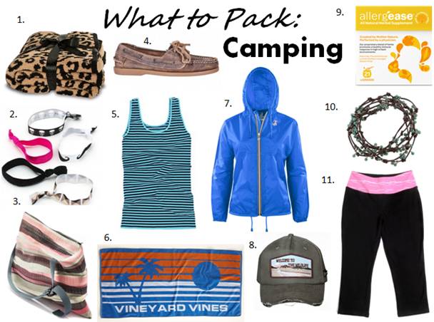 what to pack for camping