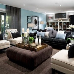 Black leather deals couches living room