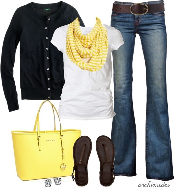 These cute outfit ideas for summer are all about the color yellow and how to wear it. Yellow is such a bright cheery color and can be tricky to incorporate into your summer outfits. From yellow accessories and handbags, to shirts and blazers, these outfit ideas will give you some fantastic ways to wear this beautiful color. I love the yellow shirt with the denim shorts!!