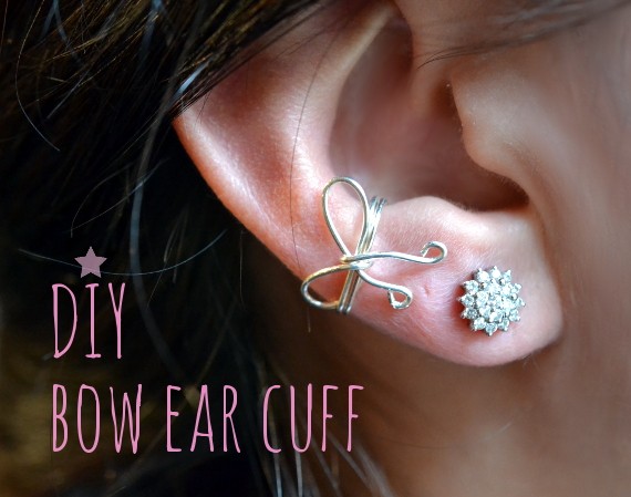 diy bow cuff earring