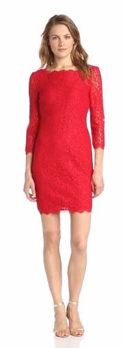 Adrianna Papell Women's Women's Long Sleeve Lace Dress