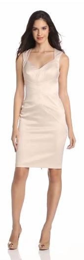 Jessica Simpson Women's Satin Dress with Exposed Zipper