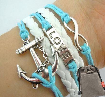 Anchor love bracelet