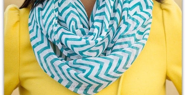 Chevron Infinity Scarves Blue Cents of Style