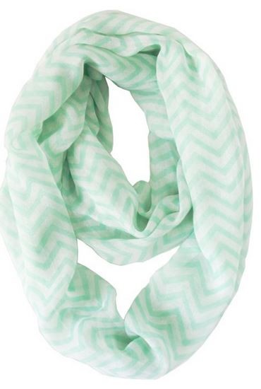 Mint Chevron Scarf