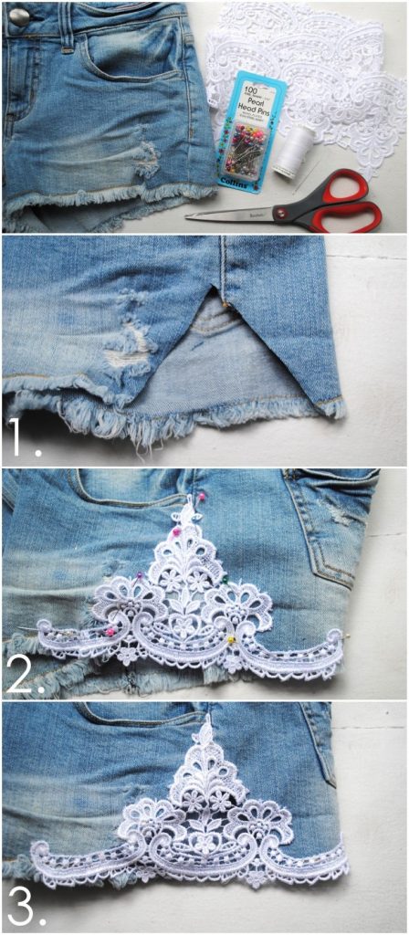 DIY Fashion Lace Shorts