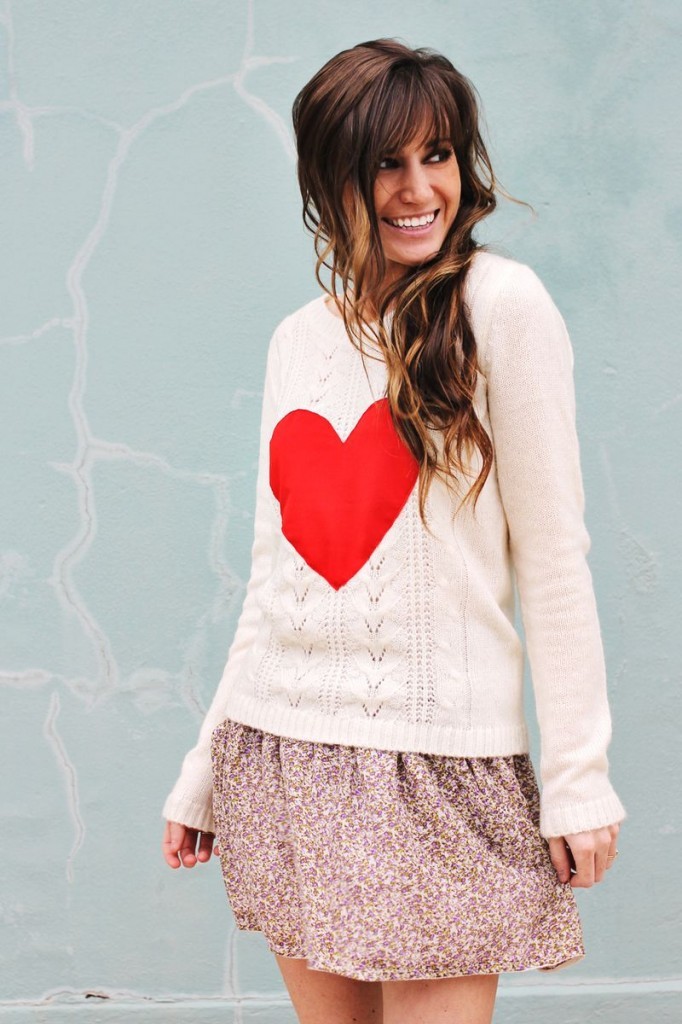 DIY Fashion heart sweater a beautiful mess