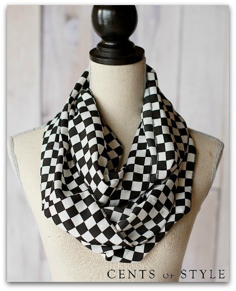 Black and White Infinity Scarves, Scarves, Gift Ideas