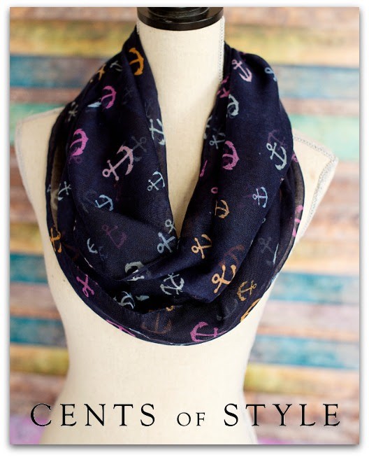 nautical accessories, anchor scarf