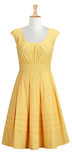 Yellow Chelsea Dress, Yellow dresses, eshakti, summer dresses, dresses for summer, cute dresses