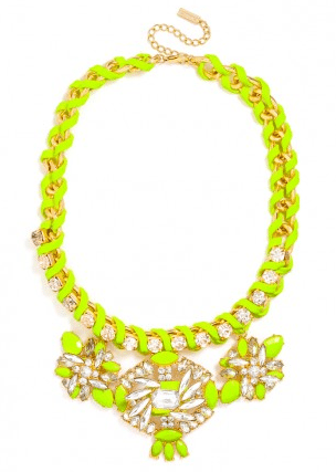 yellow statement necklace