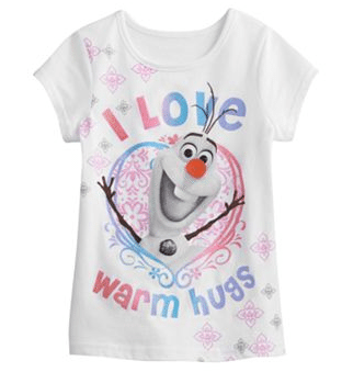 Disney Frozen "I Love Warm Hugs" Olaf Tee