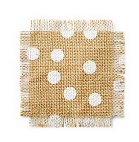 polka dot cloth coasters