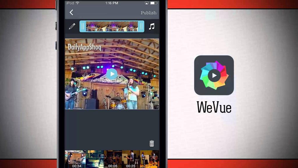 wevue app, create montage videos, new apps