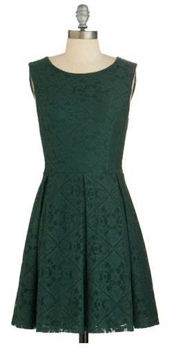 Emerald Dress, modcloth dress, fall dress, fall fashion