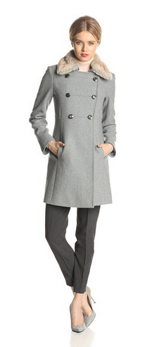 Jessica Simpson Coat, Women's Coat, Grey Wool Coat, Women's Coats