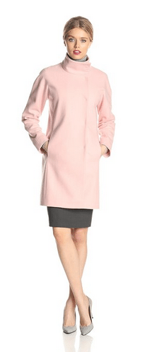 T Tahari Women's Coat, Pink Women's Coat, Pink Wool Coat