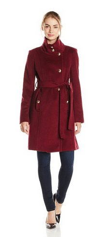 T Tahari Coats, Military Inspired Coats, Women's Coats, Burgundy Coat