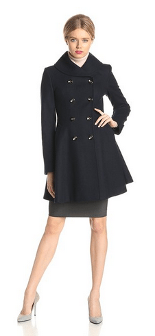 Double Breasted Women's Coat, Via Spiga Coat, Skating Boat, Women's Coats