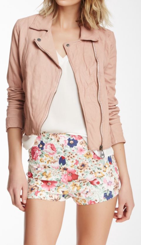 Pink Leather Jacket Outfit Ideas 10