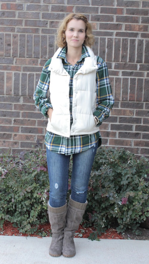 A Flannel + A Vest + The Perfect Pair of Boots | Mom Fabulous