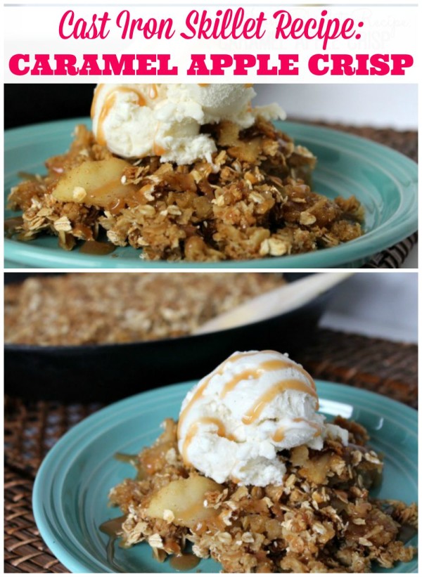 This is by far one of my favorite cast iron skillet recipes. A comforting, easy to prepare apple crisp that's perfect for a cold night in.