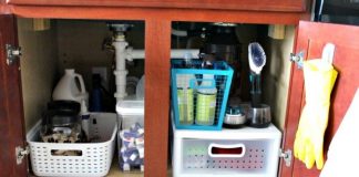 Organizing Under the Kitchen Sink